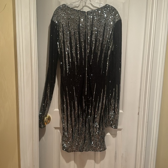 Alloy Apparel 🔥black dress with black and silver sequins NWT - Picture 4 of 9